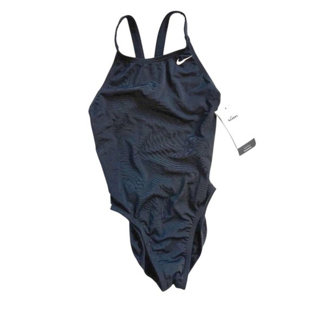 NEW Nike Hydrastrong Fastback One Piece Swimsuit Black 30 Watersports Consign - Picture 3 of 12